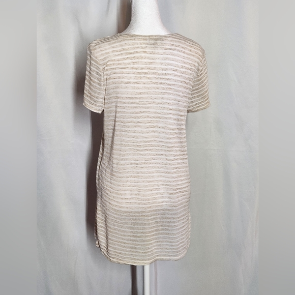 Daytrip brand size L tan and beige straps croched lace accents drawstring front - Picture 6 of 6